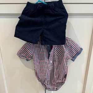Ben Sherman matching set Dress shirt Shorts 6-9m
